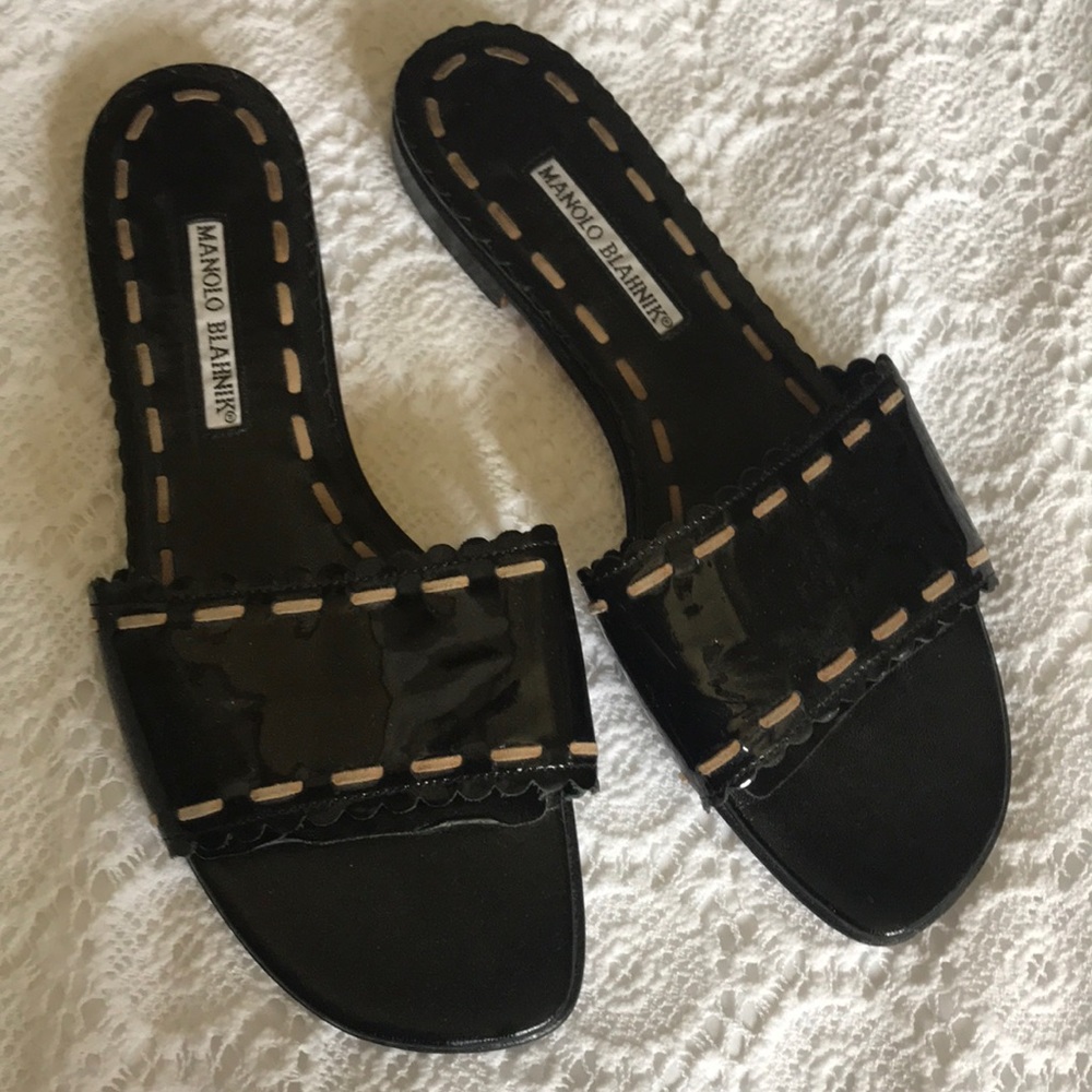 Black Manila Blahnik sandals!